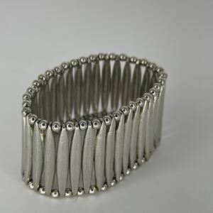 Women's Silver Beaded Bracelet